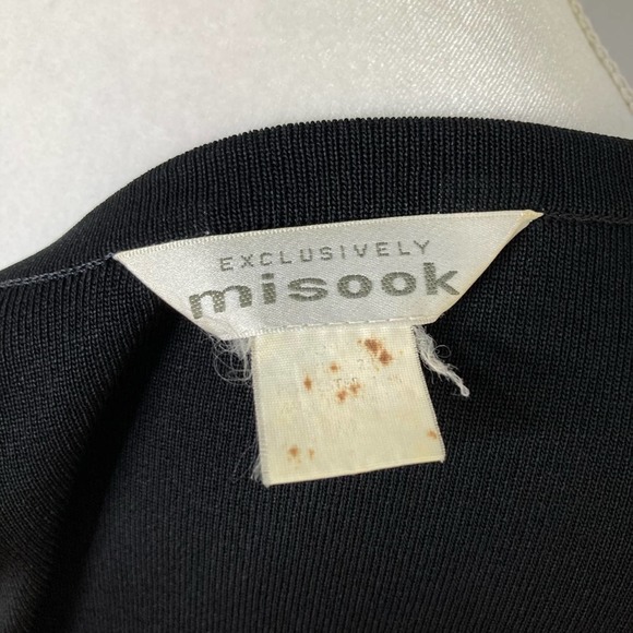 Exclusively Misook Black Scoop Neck Maxi Sheath Knit Dress (M) - Picture 9 of 9